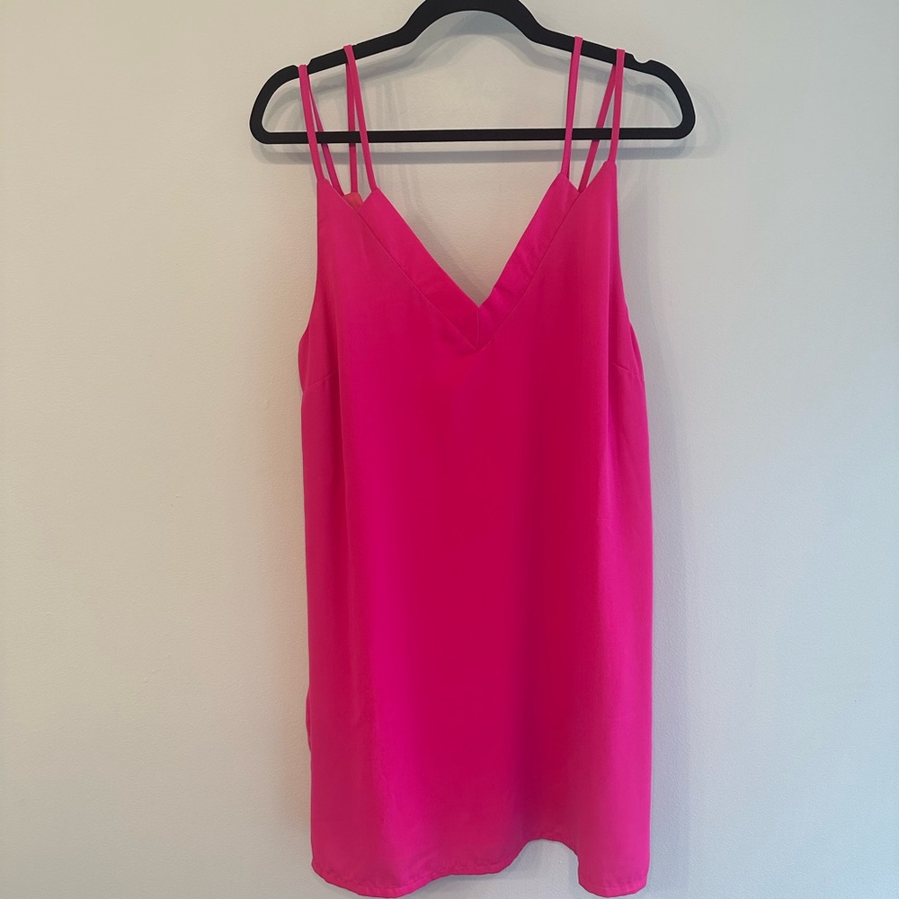 Bright Pink Sleeveless Dress - Size M